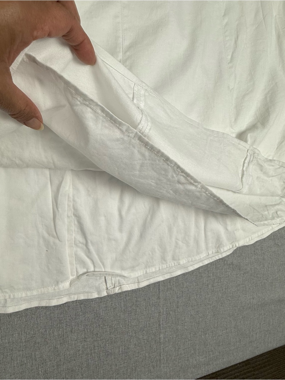 Banana Republic White Linen Blend Midi Skirt Coastal Minimalist 8 - Picture 8 of 12